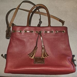 Dooney & Bourke Burgundy Leather Tote/Crossbody